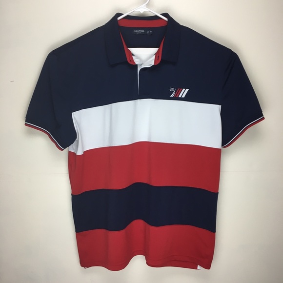 Nautica Mens Slim Fit Short Sleeve Polo 